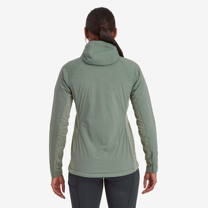 Grey Green Women's Montane Fireball Lite Hooded Insulated Jackets | VIE5014LT