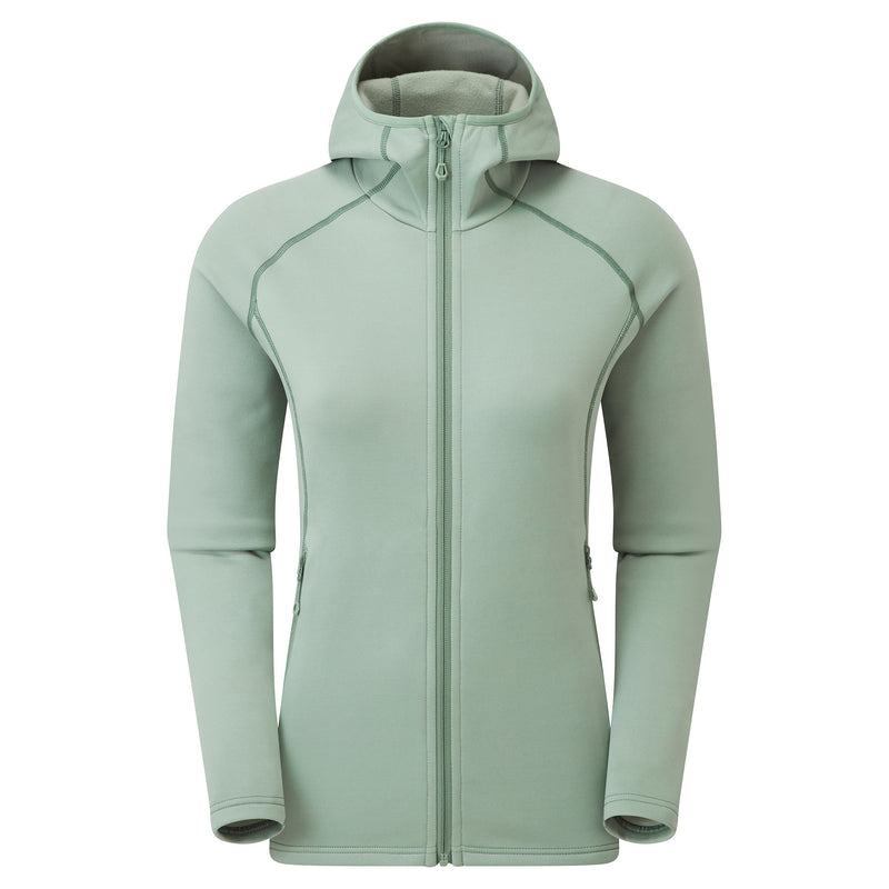 Grey Green Women\'s Montane Fury Hooded Fleece Jackets | UAH6676FX