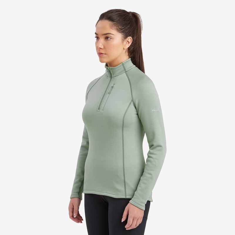 Grey Green Women's Montane Fury Zip Pull-On Fleece | UWD2579JB