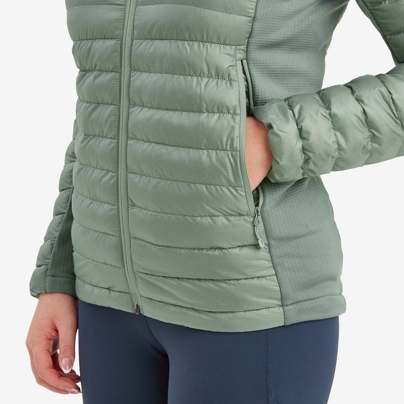 Grey Green Women's Montane Icarus Lite Hooded Jackets | QWC9827PT