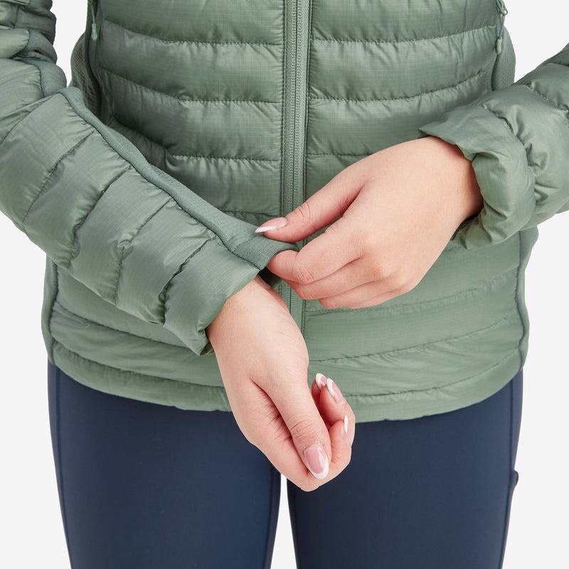 Grey Green Women's Montane Icarus Lite Hooded Jackets | QWC9827PT