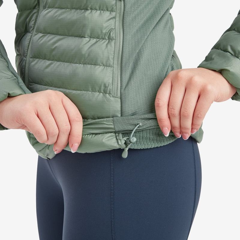 Grey Green Women's Montane Icarus Lite Hooded Jackets | QWC9827PT