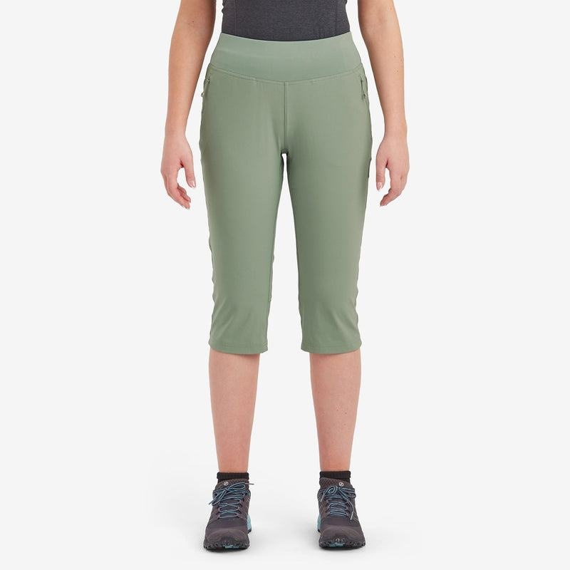 Grey Green Women's Montane Tucana Lite Stretch Capri 3/4 Leggings | WEQ2266FG