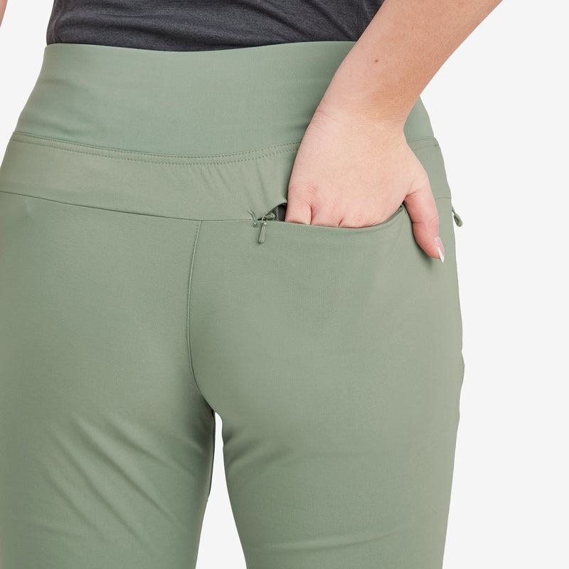 Grey Green Women's Montane Tucana Lite Stretch Capri 3/4 Leggings | WEQ2266FG