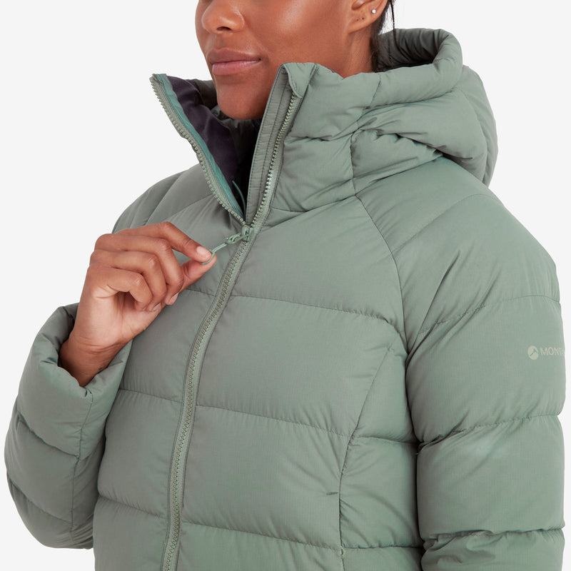 Grey Green Women's Montane Tundra Hooded Down Jackets | RDW5873QH