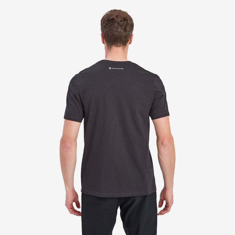 Grey Men's Montane Abstract Mountain T Shirts | ENB2188QC