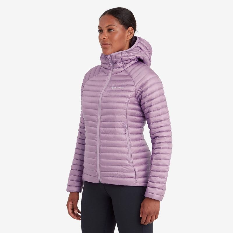 Grey Purple Women's Montane Anti-Freeze Lite Hooded Down Jackets | ATE2950SK