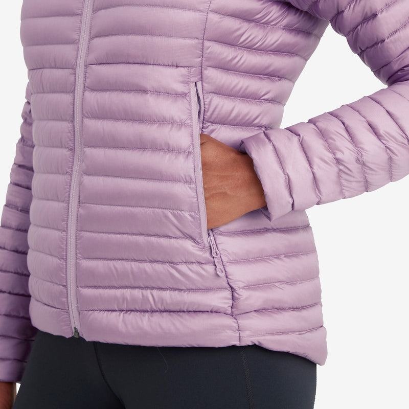 Grey Purple Women's Montane Anti-Freeze Lite Hooded Down Jackets | ATE2950SK