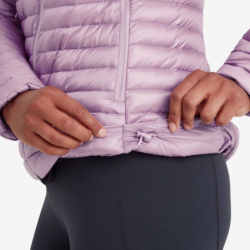 Grey Purple Women's Montane Anti-Freeze Lite Hooded Down Jackets | ATE2950SK