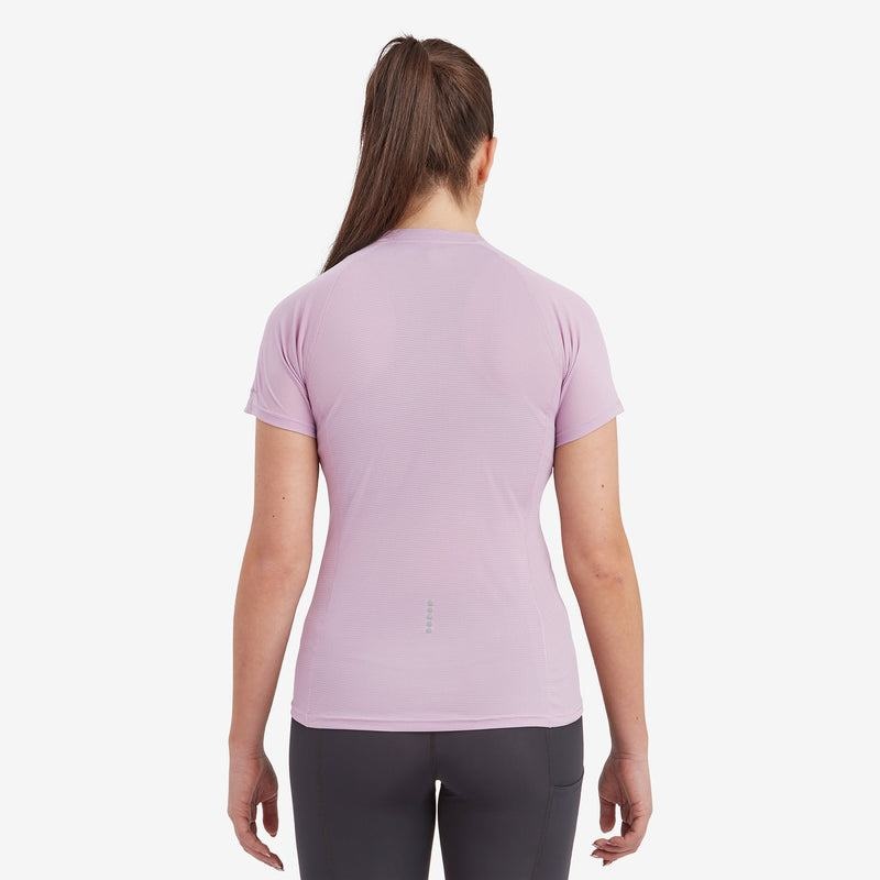 Grey Purple Women's Montane Dart Nano Zip T Shirts | CWH6051XQ