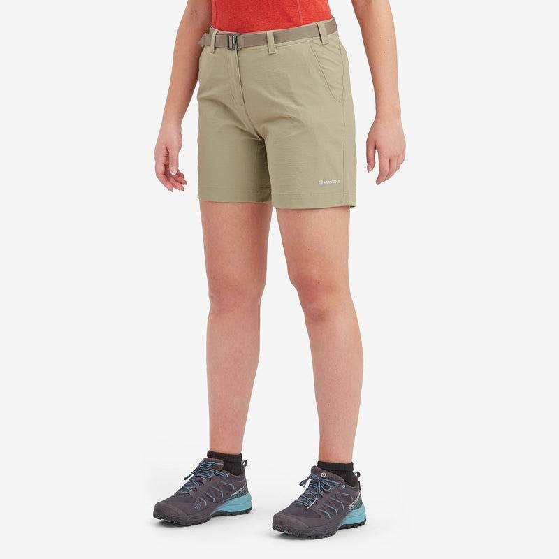 Khaki Women's Montane Terra Stretch Lite Shorts | UTH2087UO