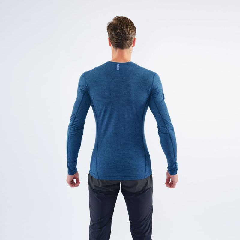 Navy Blue Men's Montane Primino 140 Long Sleeve T Shirts | NNX8542IF