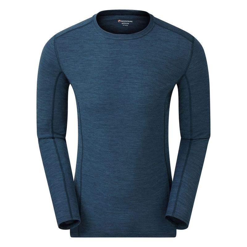 Navy Blue Men\'s Montane Primino 140 Long Sleeve T Shirts | NNX8542IF