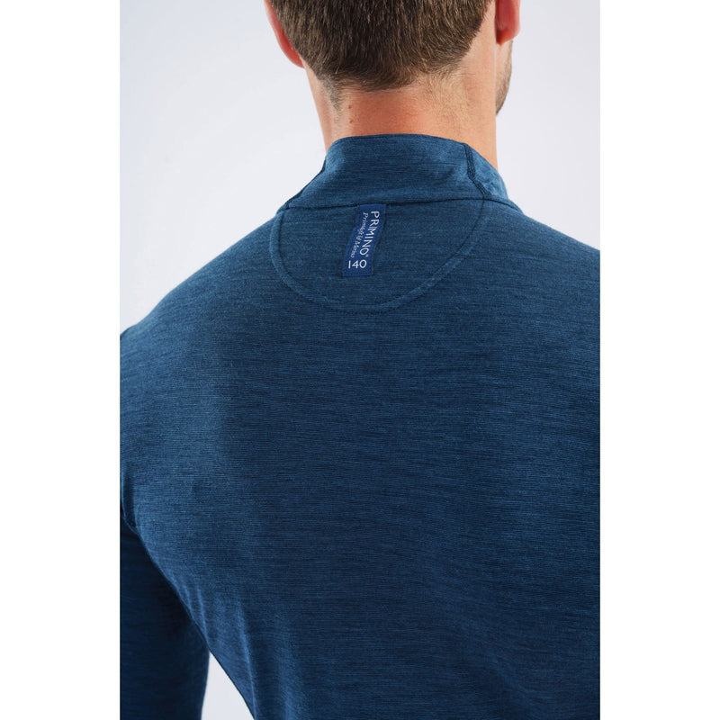 Navy Blue Men's Montane Primino 140 Zip Neck Base Layer Tops | SBX4727LU