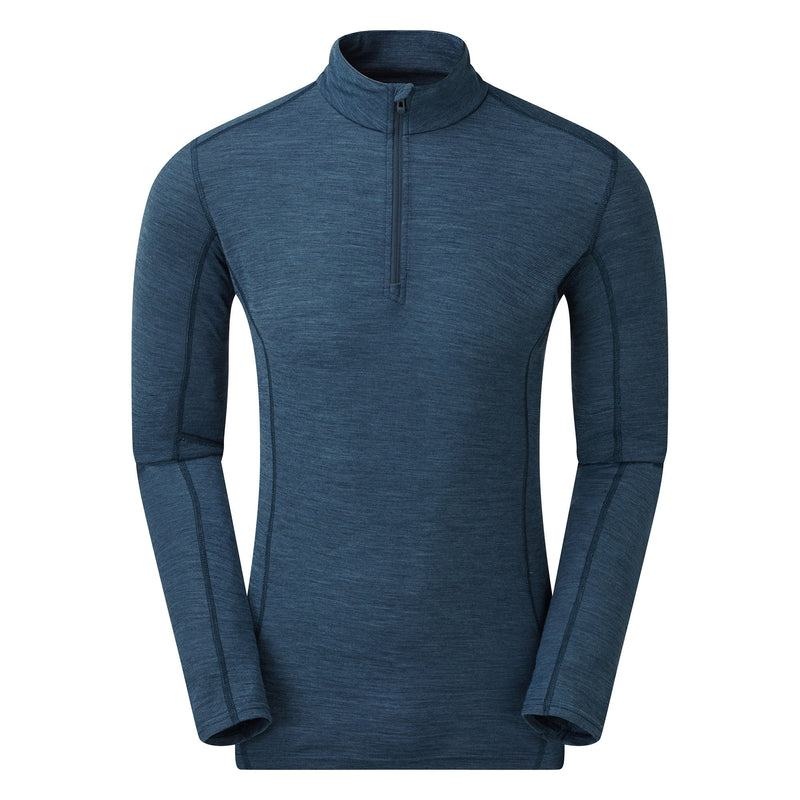 Navy Blue Men\'s Montane Primino 140 Zip Neck Base Layer Tops | SBX4727LU