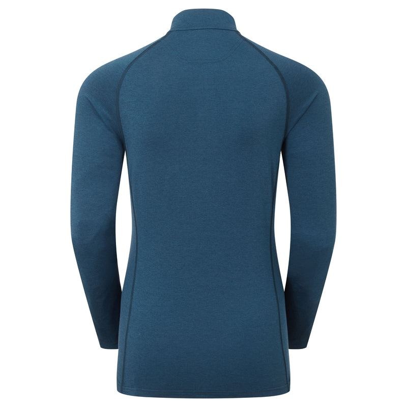 Navy Blue Women's Montane Dart Thermo Zip Neck T Shirts | RJD161FL