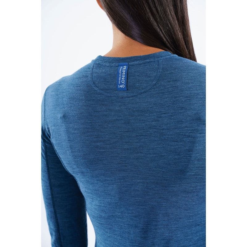 Navy Blue Women's Montane Primino 140 Long Sleeve T Shirts | YQA7218LU