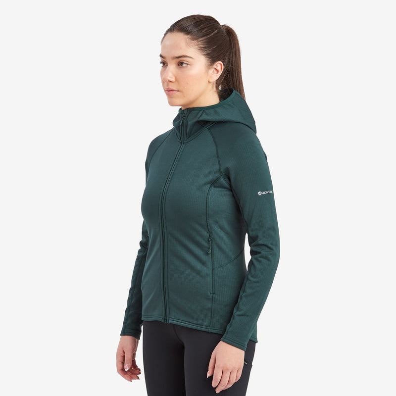 Olive Green Women's Montane Protium Hooded Fleece Jackets | GCB3195KT