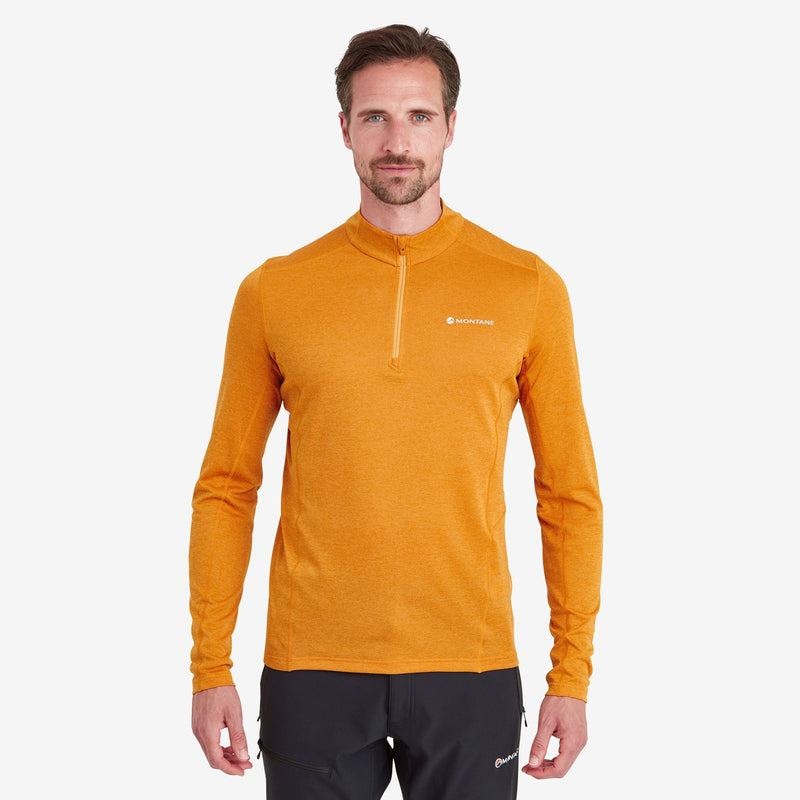 Orange Men's Montane Dart Zip Neck T Shirts | ERQ1858HB