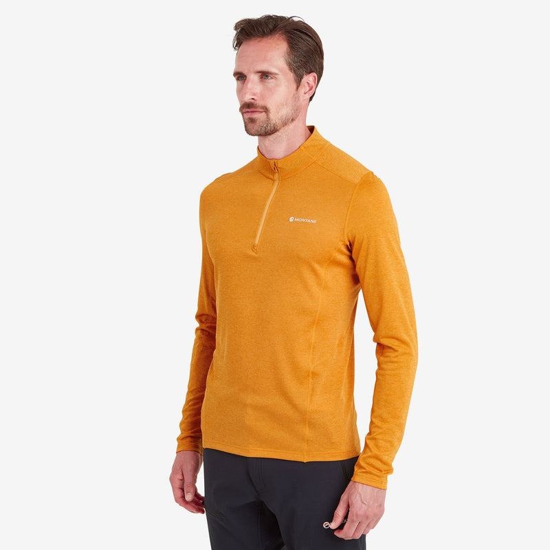 Orange Men's Montane Dart Zip Neck T Shirts | ERQ1858HB