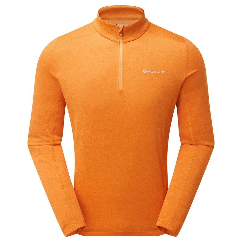 Orange Men\'s Montane Dart Zip Neck T Shirts | ERQ1858HB