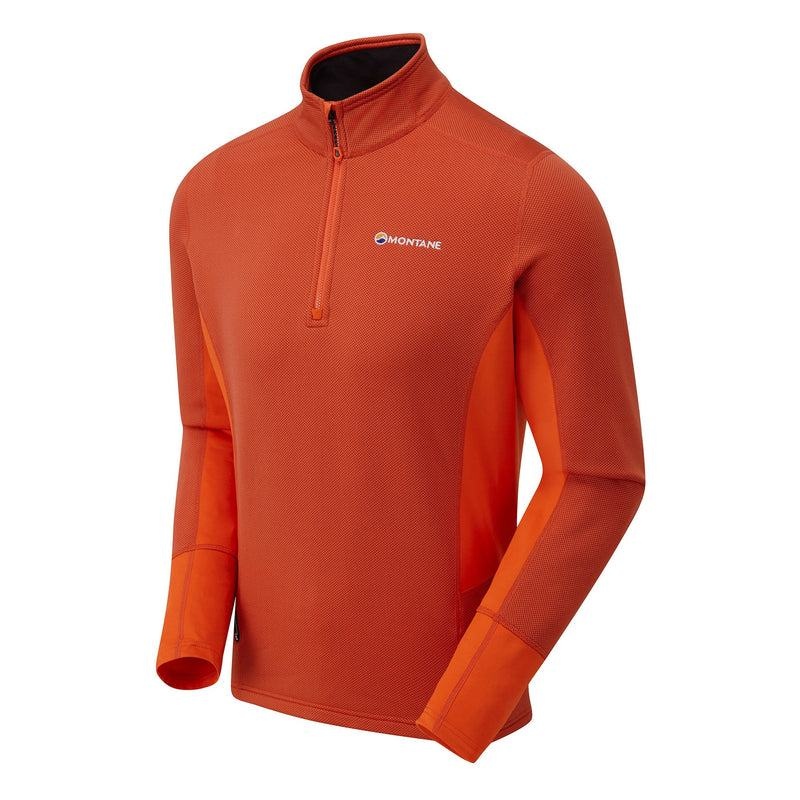 Orange Men's Montane Iridium Hybrid Pull-On Fleece Jackets | NPR644FK