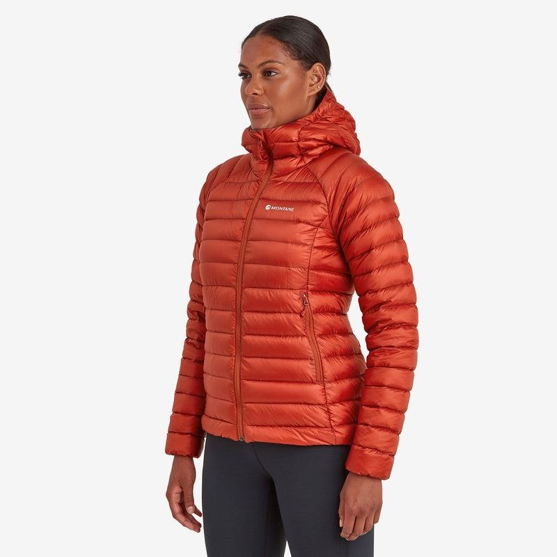 Orange Red Women's Montane Anti-Freeze Hooded Down Jackets | UAC4417PK