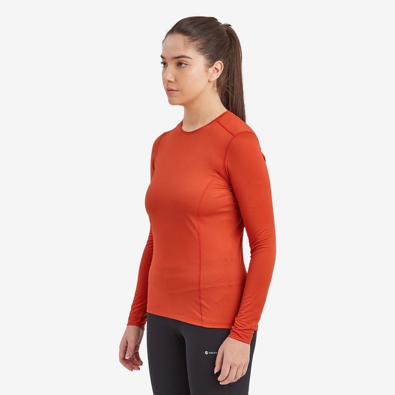 Orange Red Women's Montane Dart Lite Long Sleeve T Shirts | HIR9591MN