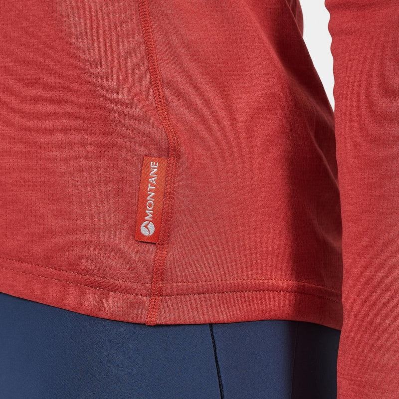 Orange Red Women's Montane Dart Zip Neck T Shirts | DHM998DT