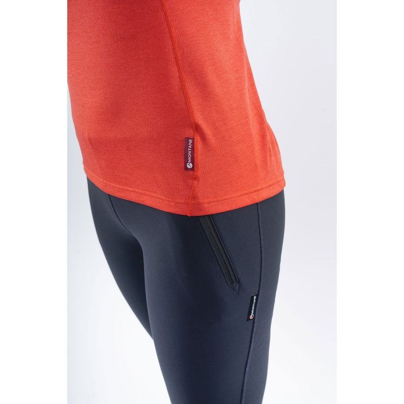 Orange Red Women's Montane Dart Zip T Shirts | MKY5364FE