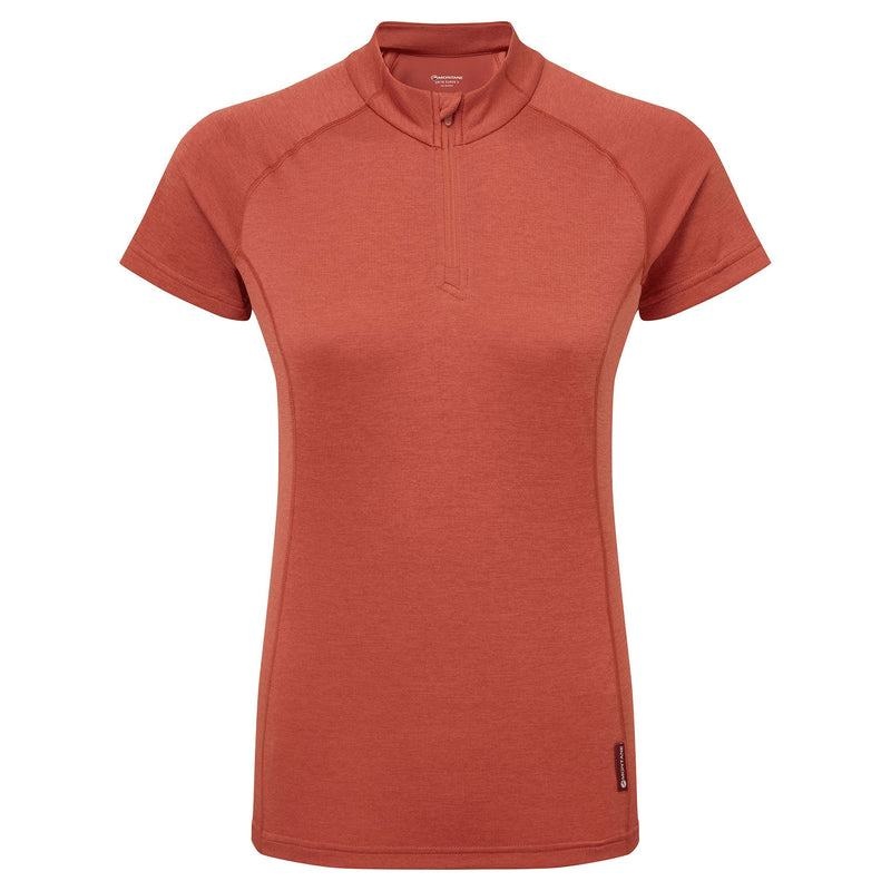 Orange Red Women\'s Montane Dart Zip T Shirts | MKY5364FE