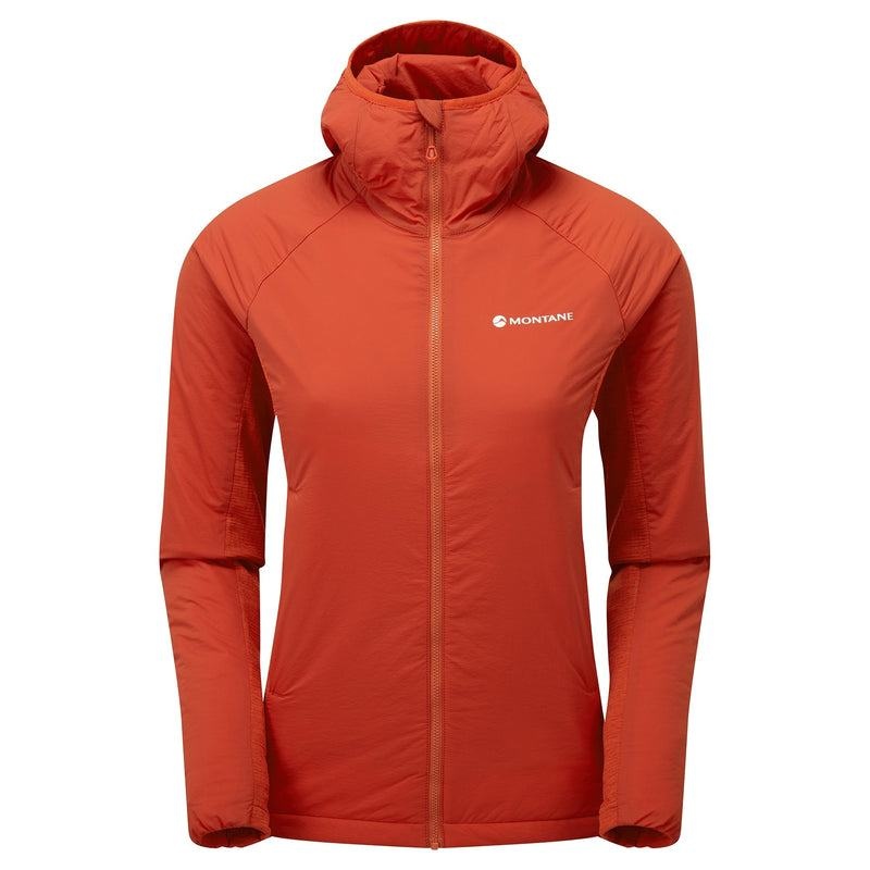 Orange Red Women\'s Montane Fireball Lite Hooded Insulated Jackets | NLS2597EW