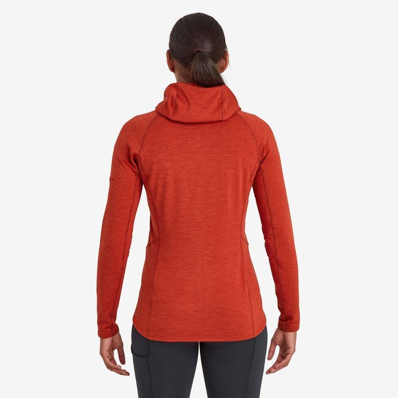 Orange Red Women's Montane Protium Hooded Fleece Jackets | HZB6221FZ