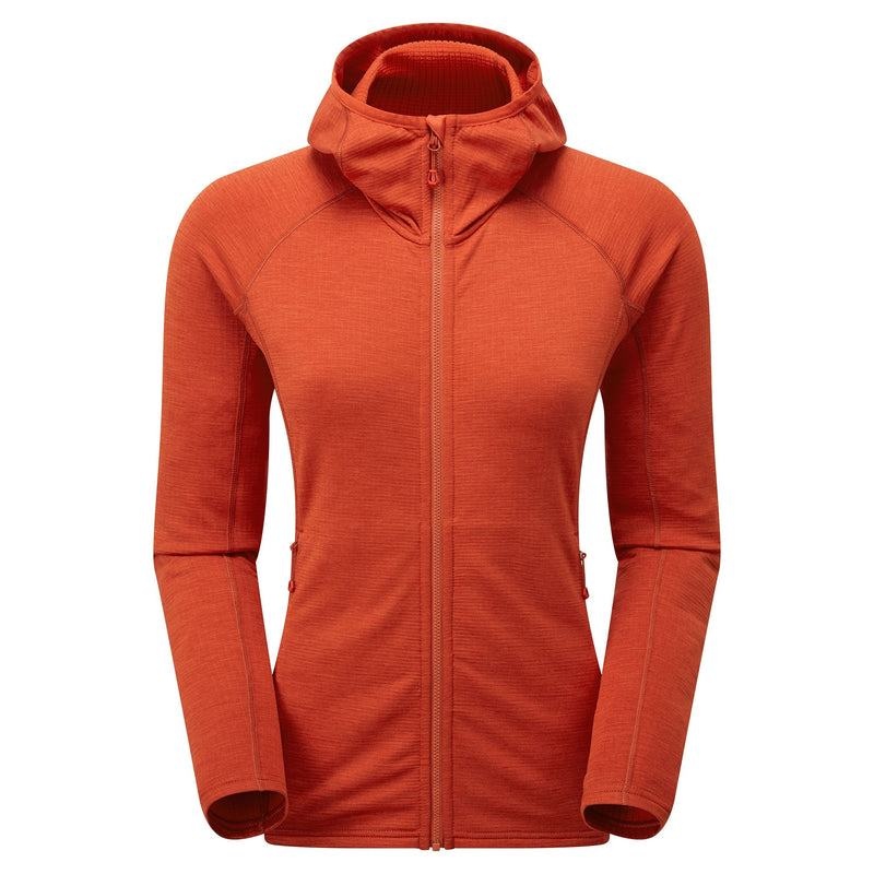 Orange Red Women\'s Montane Protium Hooded Fleece Jackets | HZB6221FZ