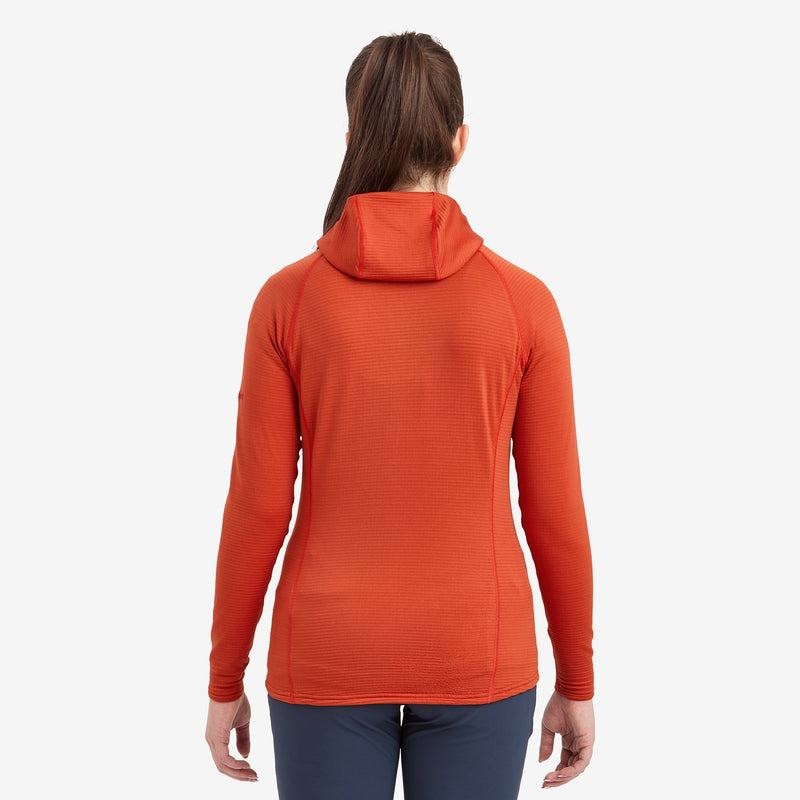 Orange Red Women's Montane Protium Lite Hooded Pull On Fleece | JZD2215XT