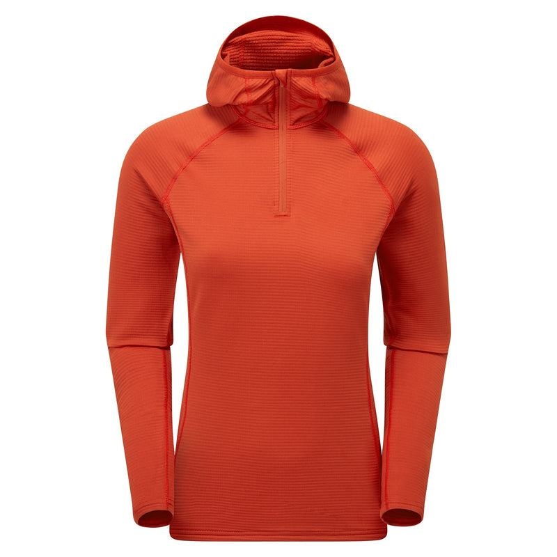 Orange Red Women\'s Montane Protium Lite Hooded Pull On Fleece | JZD2215XT