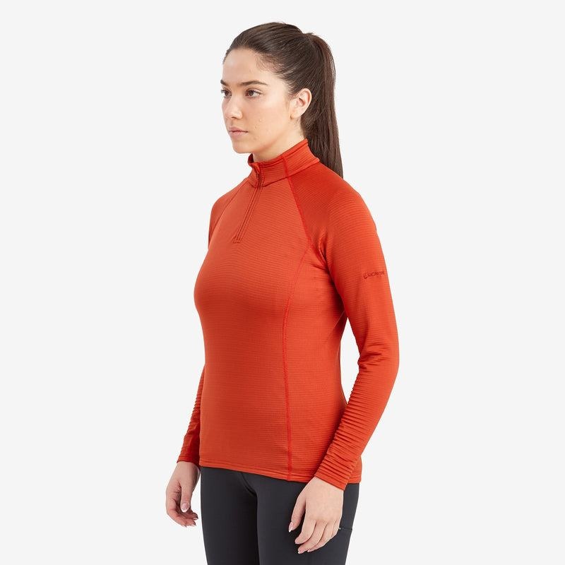 Orange Red Women's Montane Protium Lite Pull On Fleece | FIP7316TC