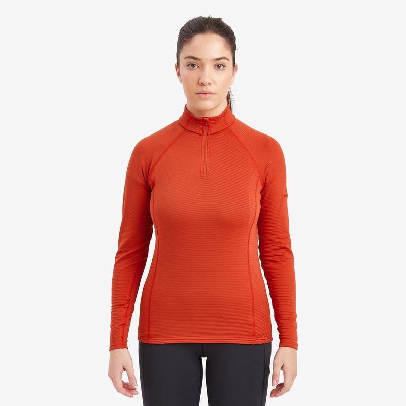 Orange Red Women's Montane Protium Lite Pull On Fleece | FIP7316TC