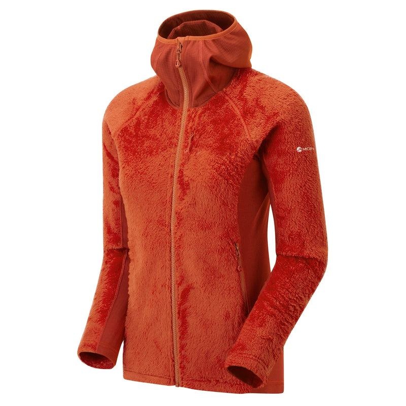 Orange Red Women's Montane Protium XPD Hooded Fleece Jackets | BUT8574PS