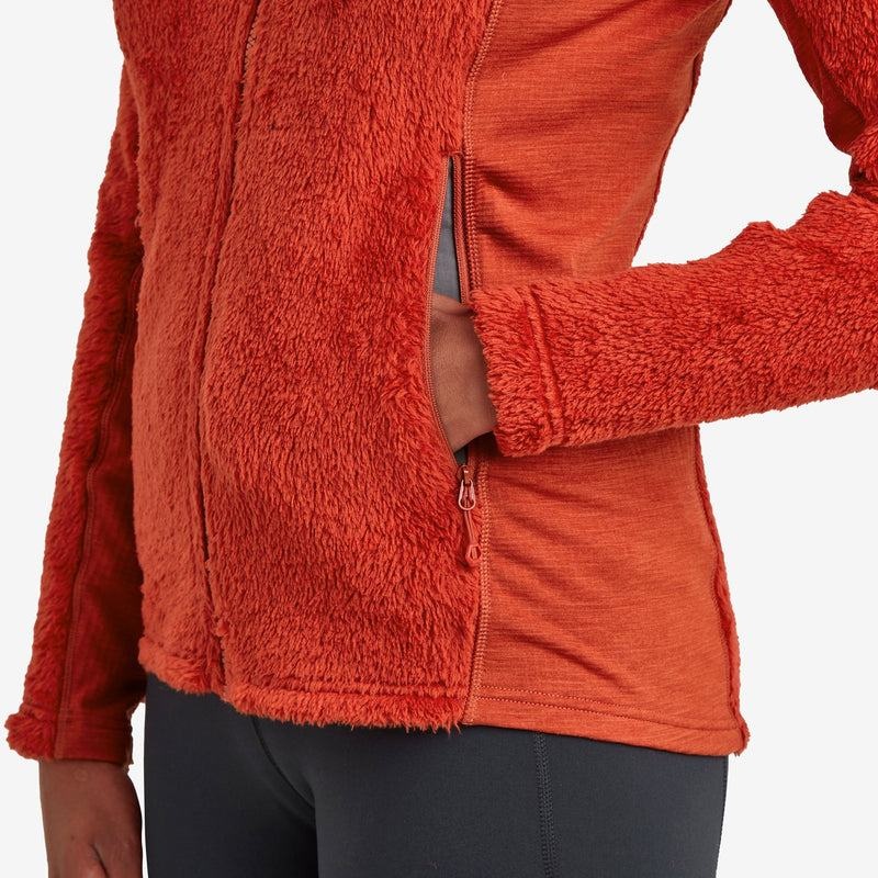 Orange Red Women's Montane Protium XPD Hooded Fleece Jackets | BUT8574PS