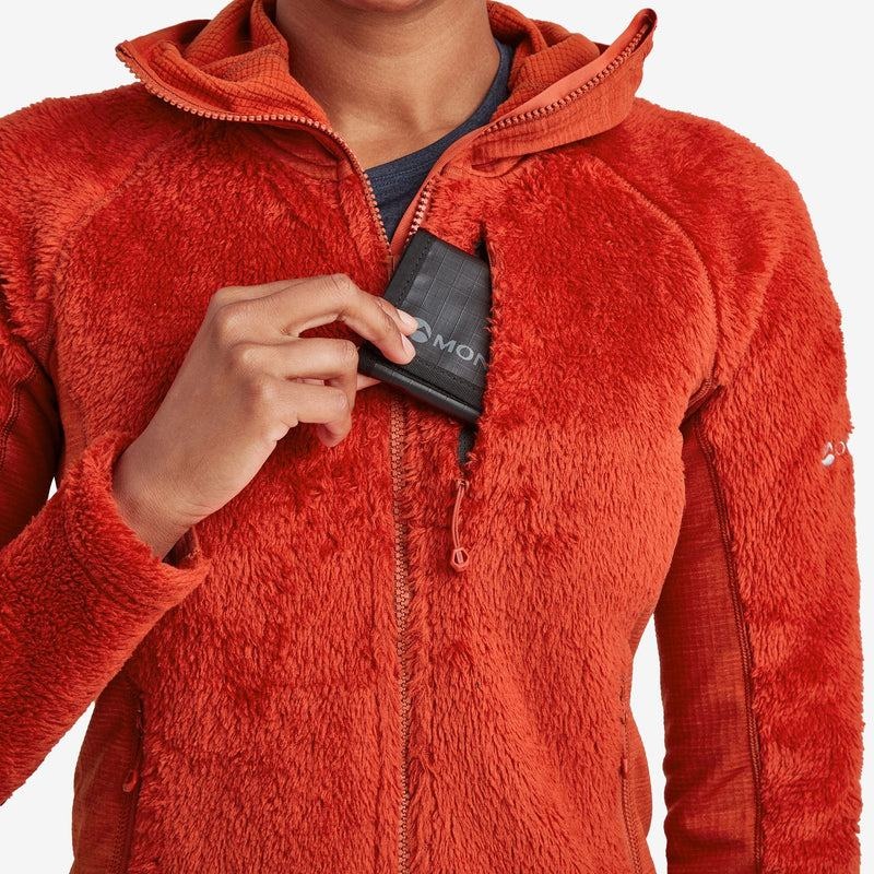 Orange Red Women's Montane Protium XPD Hooded Fleece Jackets | BUT8574PS