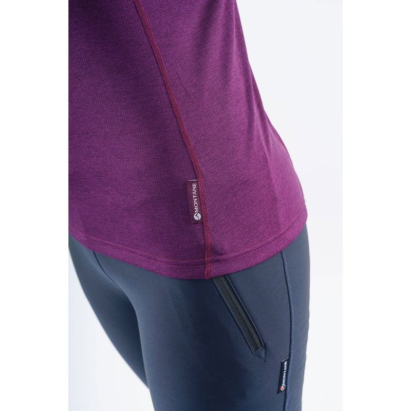 Purple Women's Montane Dart Zip T Shirts | BQE5373OC