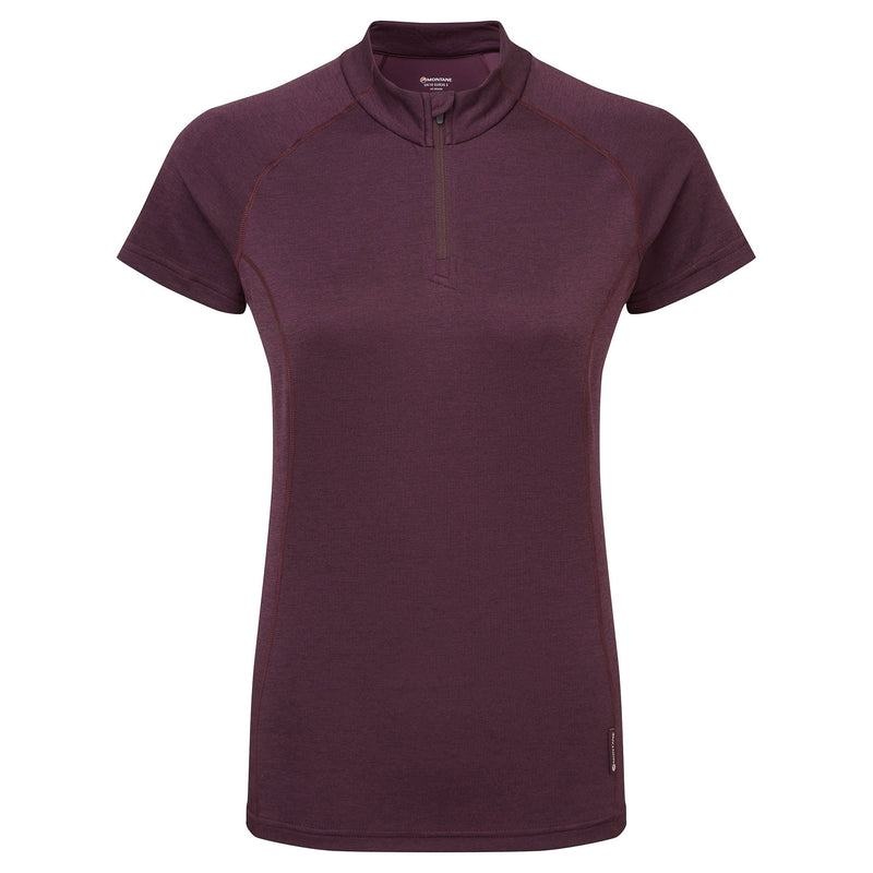 Purple Women\'s Montane Dart Zip T Shirts | BQE5373OC