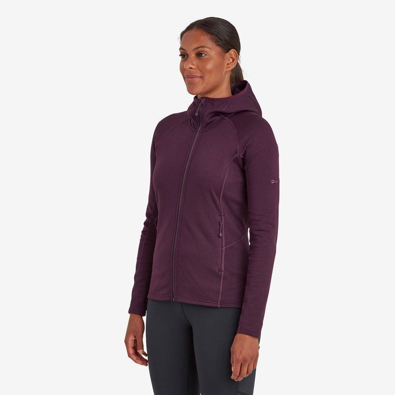 Purple Women's Montane Protium Hooded Fleece Jackets | ERK1014LI