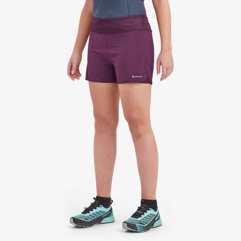 Purple Women's Montane Slipstream Twin Skin Trail Running Shorts | WPE1759UM