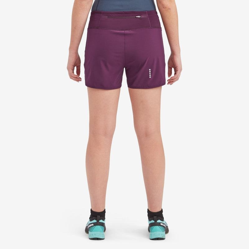 Purple Women's Montane Slipstream Twin Skin Trail Running Shorts | WPE1759UM