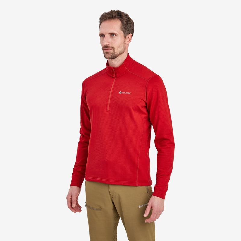 Red Men's Montane Protium Pull On Fleece | ZHE9725NJ