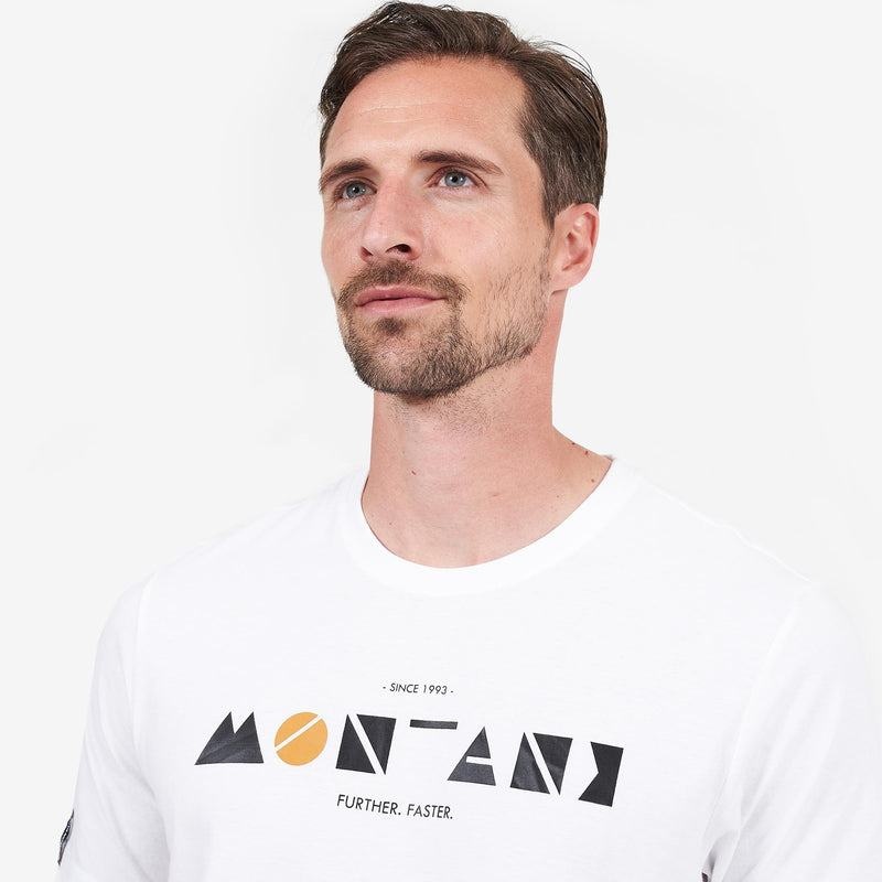 White Men's Montane Geometry T Shirts | BDW7262WF