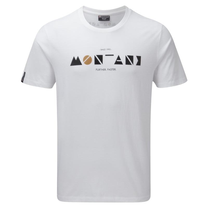 White Men\'s Montane Geometry T Shirts | BDW7262WF